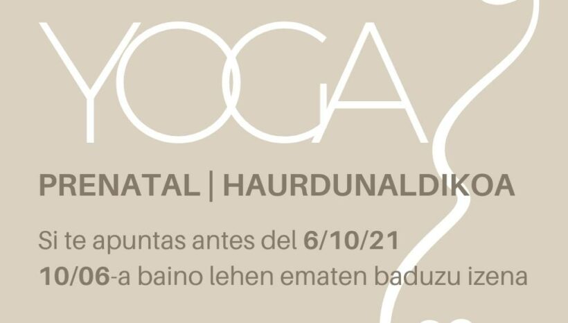 Promoción YOGA PRENATAL EN DHARANANDA – Inscríbete antes del 6 de octubre