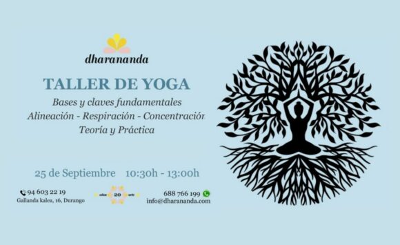 Taller de Yoga – Bases y claves fundamentales 25 de Septiembre