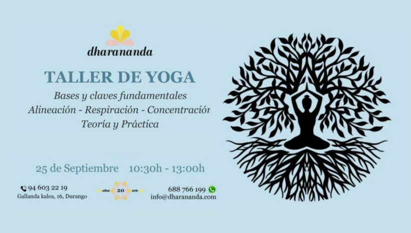 Taller de Yoga – Bases y claves fundamentales 25 de Septiembre